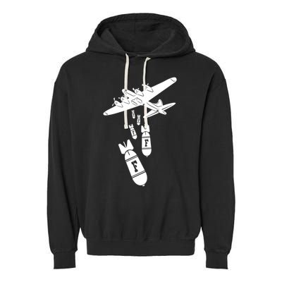 Bomber Dropping F Bombs Funny retro boy Garment-Dyed Fleece Hoodie