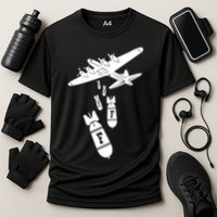 Bomber Dropping F Bombs Funny retro boy Cooling Performance Crew T-Shirt