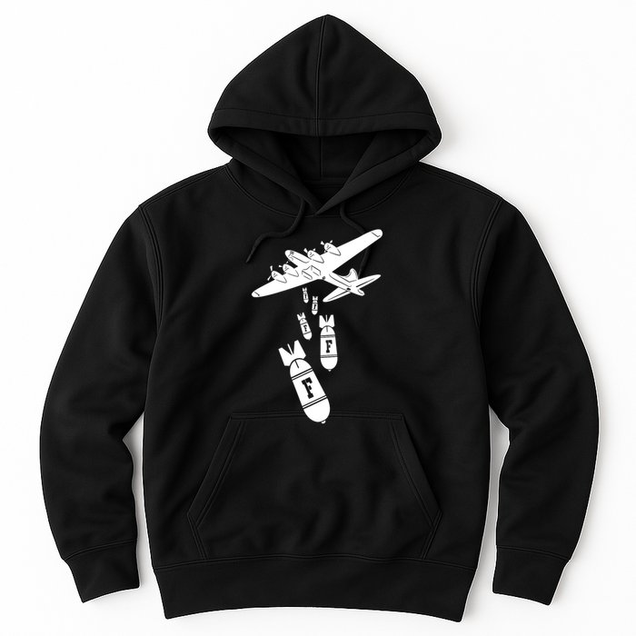 Bomber Dropping F Bombs Funny retro boy Hoodie
