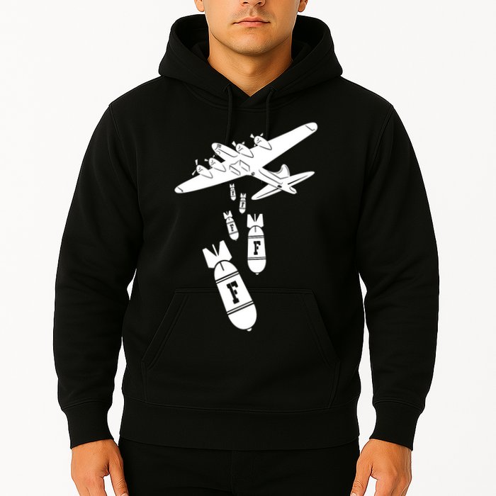 Bomber Dropping F Bombs Funny retro boy Hoodie