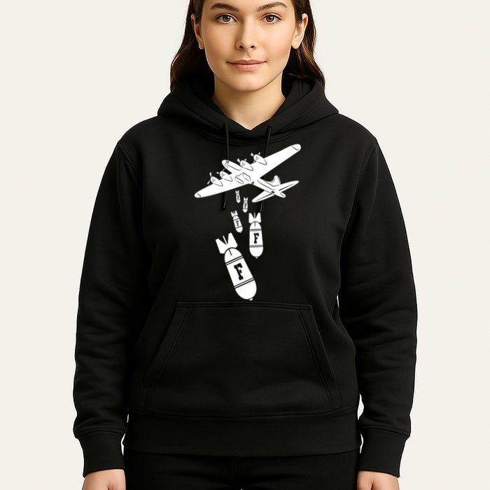 Bomber Dropping F Bombs Funny retro boy Hoodie