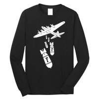 Bomber Dropping F Bombs Funny retro boy Long Sleeve Shirt
