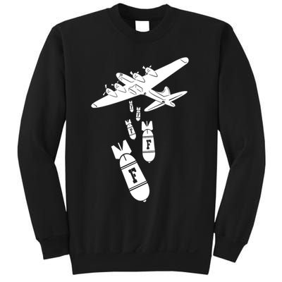 Bomber Dropping F Bombs Funny retro boy Sweatshirt
