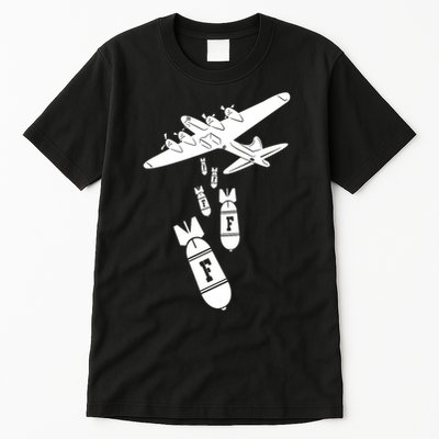 Bomber Dropping F Bombs Funny retro boy Tall T-Shirt
