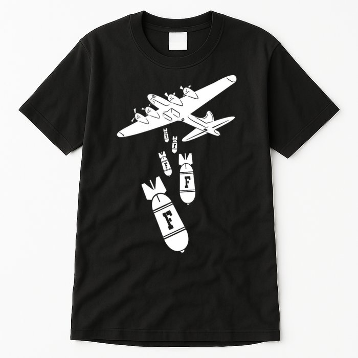 Bomber Dropping F Bombs Funny retro boy Tall T-Shirt