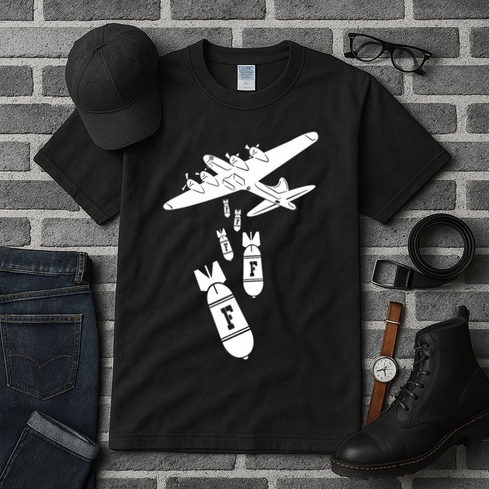Bomber Dropping F Bombs Funny retro boy Tall T-Shirt