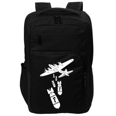 Bomber Dropping F Bombs Funny retro boy Impact Tech Backpack