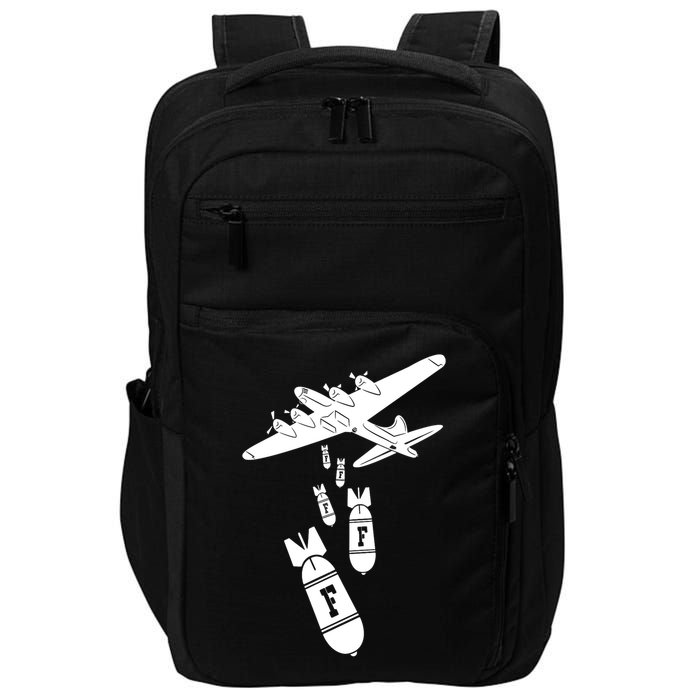 Bomber Dropping F Bombs Funny retro boy Impact Tech Backpack