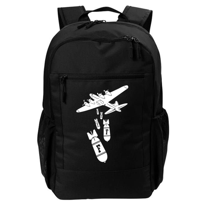 Bomber Dropping F Bombs Funny retro boy Backpack