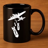 Bomber Dropping F Bombs Funny retro boy 11oz C Handle Ceramic Mug