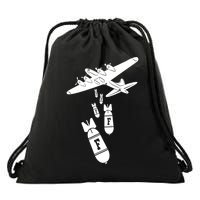 Bomber Dropping F Bombs Funny retro boy Drawstring Bag