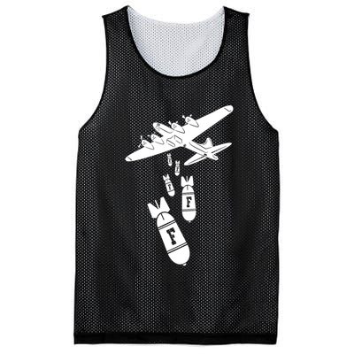 Bomber Dropping F Bombs Funny retro boy Mesh Reversible Basketball Jersey Tank