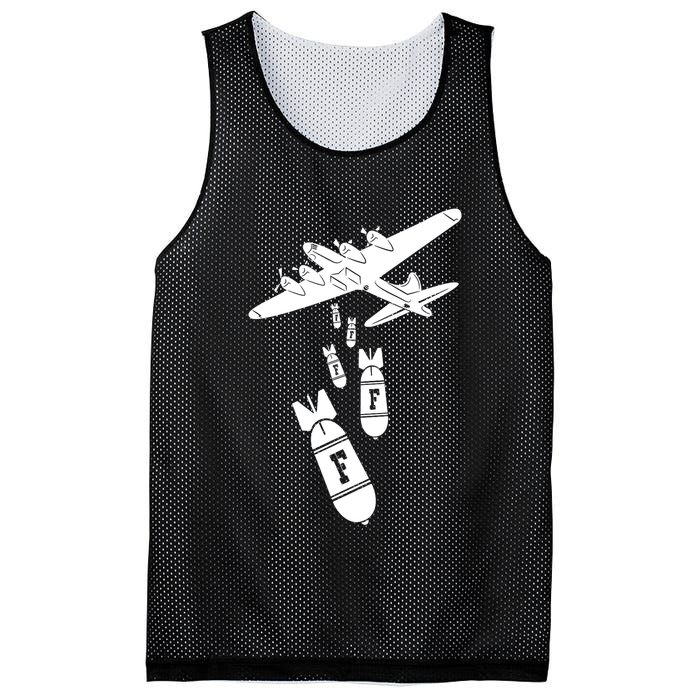 Bomber Dropping F Bombs Funny retro boy Mesh Reversible Basketball Jersey Tank