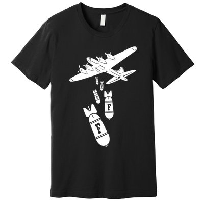 Bomber Dropping F Bombs Funny retro boy Premium T-Shirt