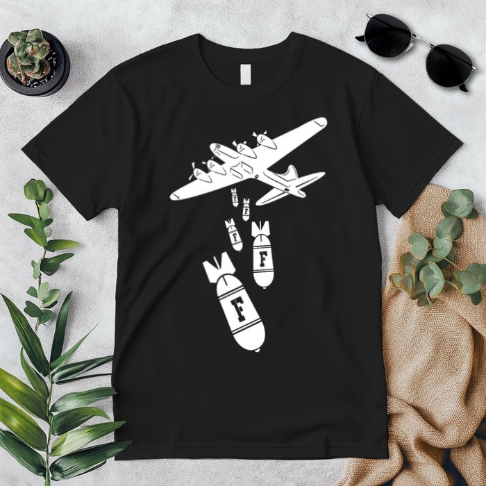 Bomber Dropping F Bombs Funny retro boy Premium T-Shirt