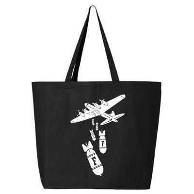 Bomber Dropping F Bombs Funny retro boy 25L Jumbo Tote