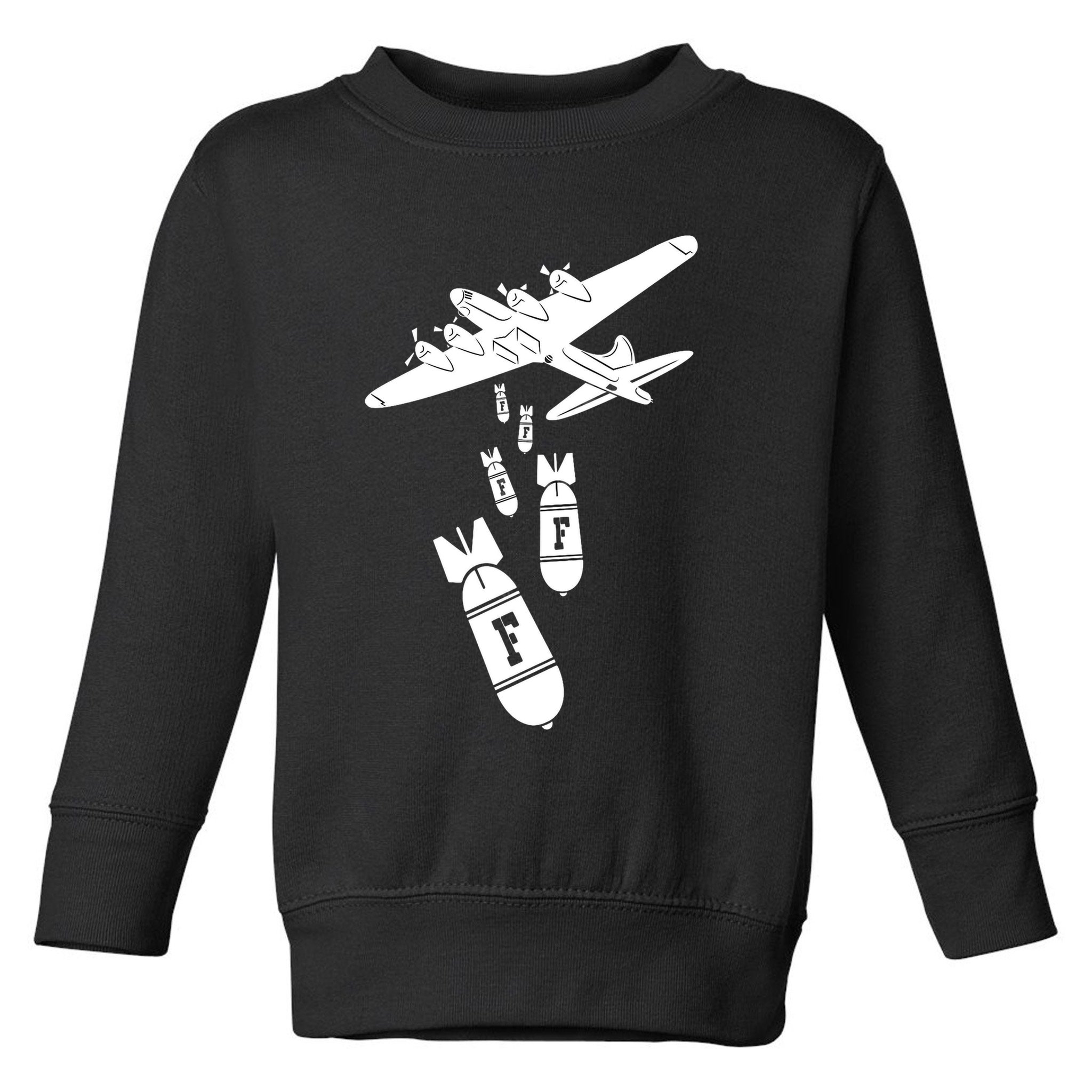 Bomber Dropping F Bombs Funny retro boy Toddler Sweatshirt
