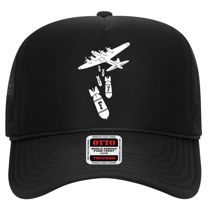 Bomber Dropping F Bombs Funny retro boy Hat