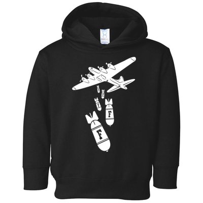 Bomber Dropping F Bombs Funny retro boy Toddler Hoodie