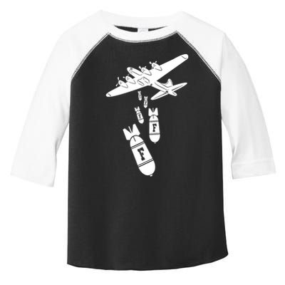 Bomber Dropping F Bombs Funny retro boy Toddler Fine Jersey T-Shirt