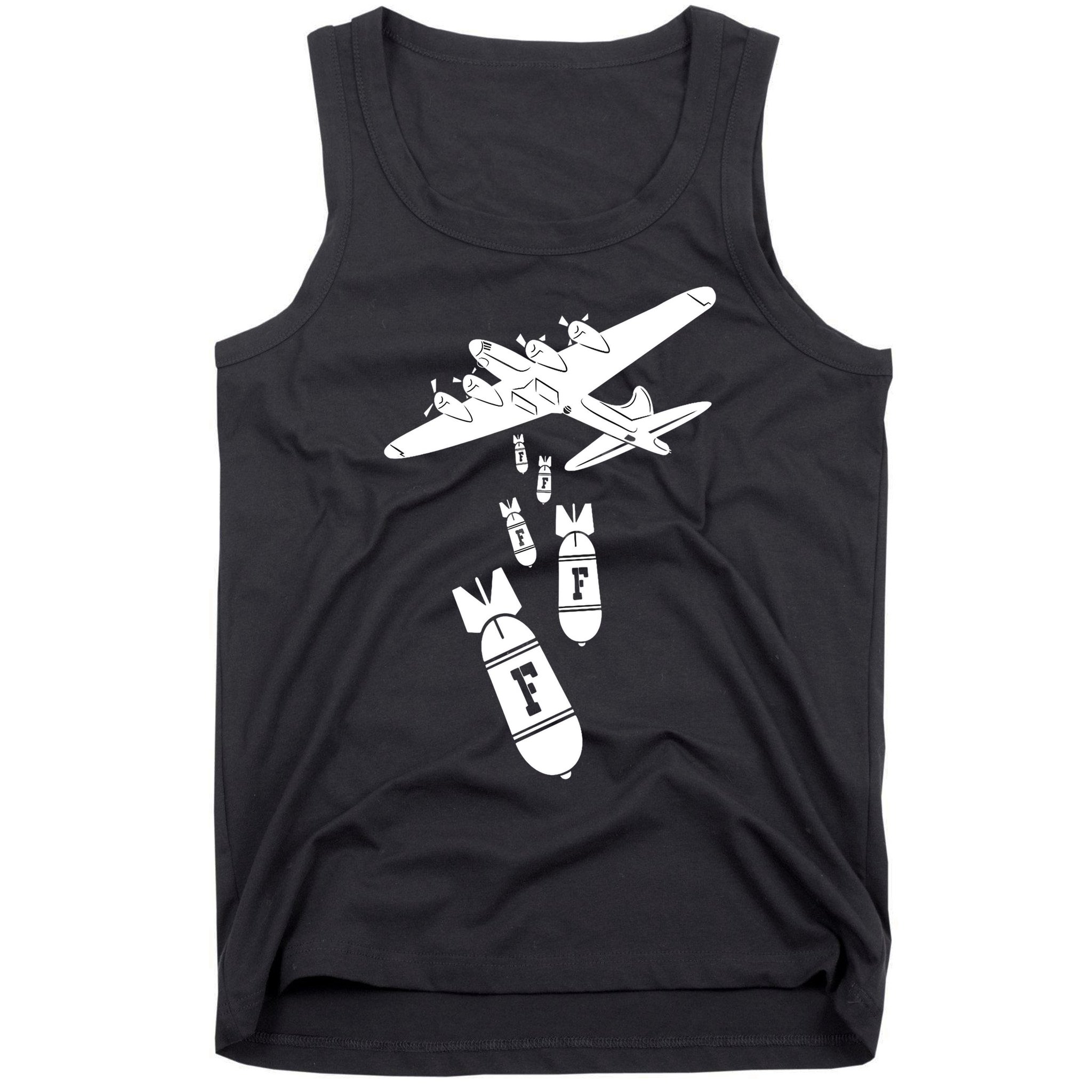 Bomber Dropping F Bombs Funny retro boy Tank Top