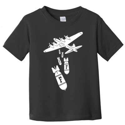 Bomber Dropping F Bombs Funny retro boy Toddler T-Shirt