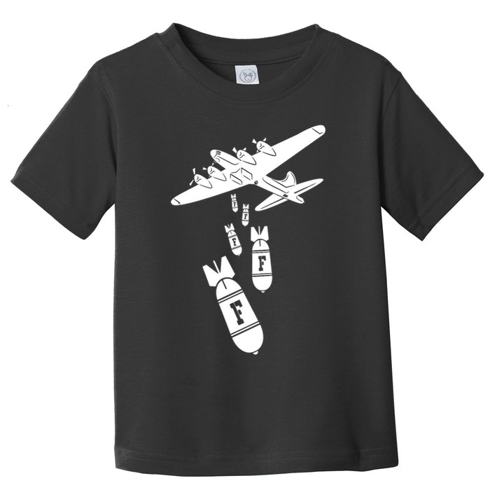 Bomber Dropping F Bombs Funny retro boy Toddler T-Shirt