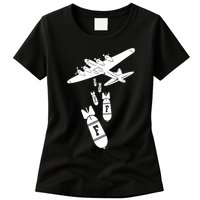 Bomber Dropping F Bombs Funny retro boy Womens T-Shirt