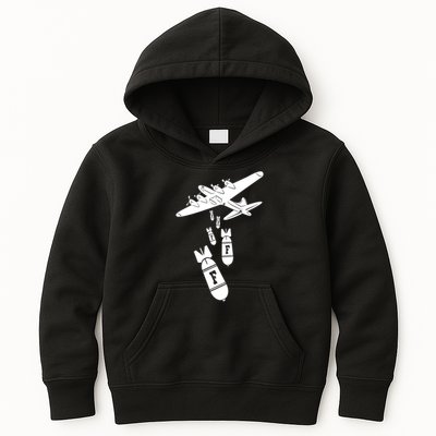 Bomber Dropping F Bombs Funny retro boy Kids Hoodie