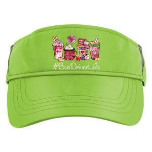 Bus Driver Funny Coffee Hearts Happy Valentines Day Gift Adult Drive Performance Visor