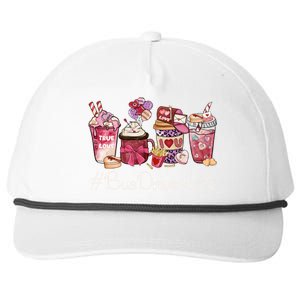 Bus Driver Funny Coffee Hearts Happy Valentines Day Gift Snapback Five-Panel Rope Hat