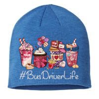 Bus Driver Funny Coffee Hearts Happy Valentines Day Gift Sustainable Beanie