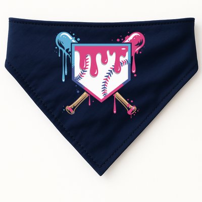 Baseball Drip FIce Cream Drip Baseball USA-Made Doggie Bandana