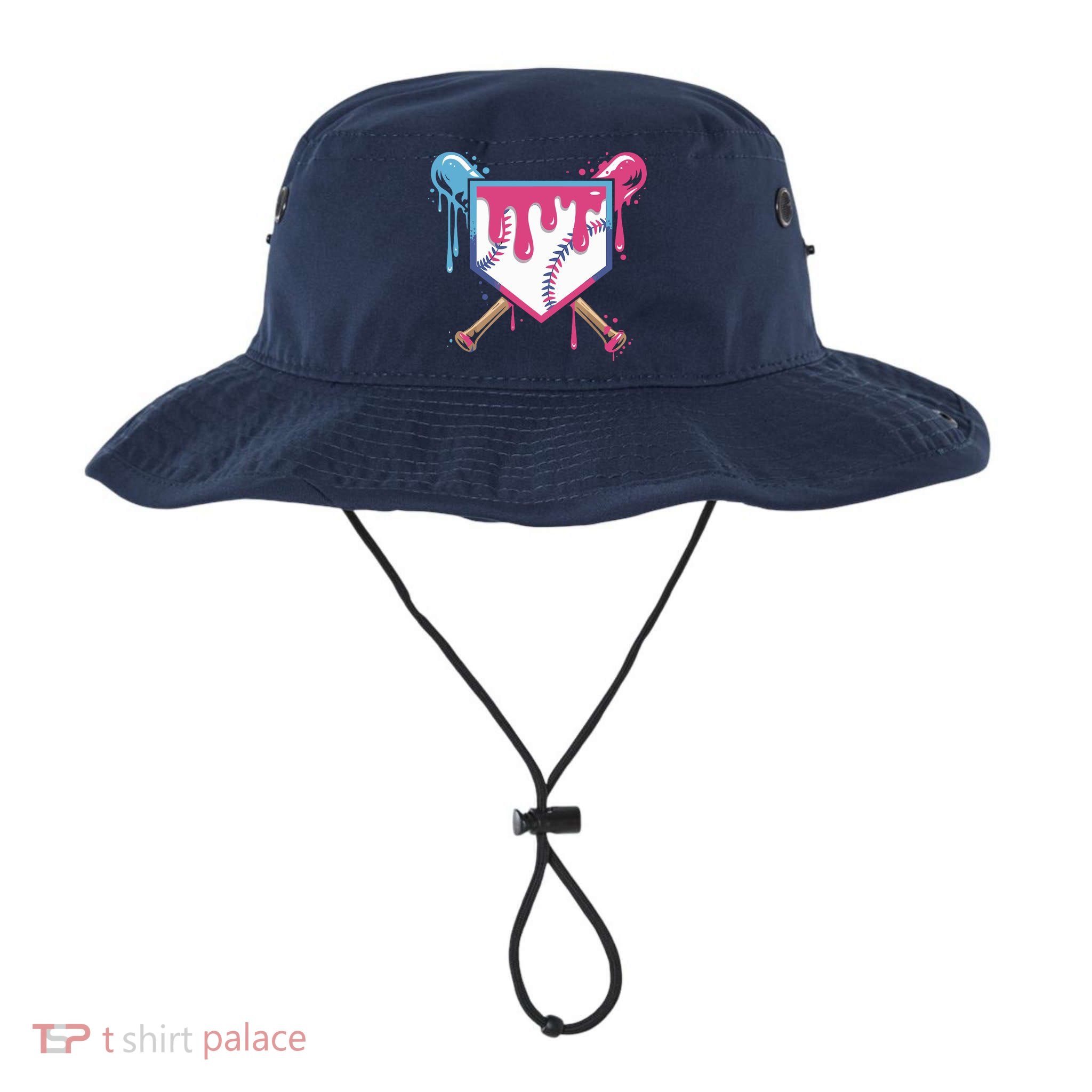Baseball Drip FIce Cream Drip Baseball Bucket Hat