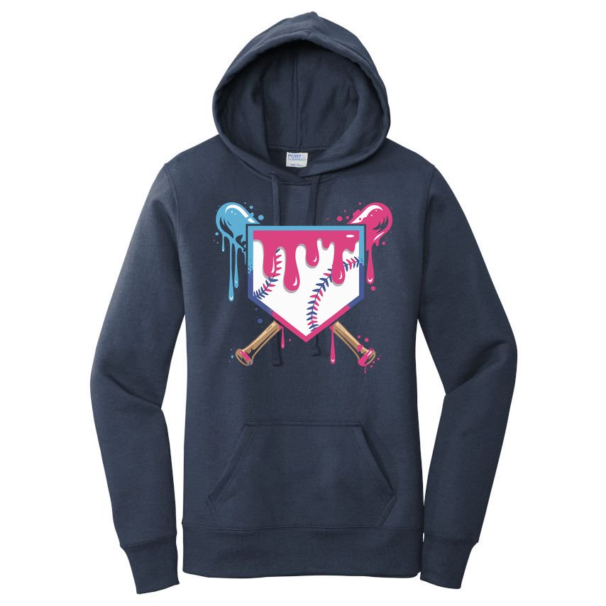 Baseball Drip FIce Cream Drip Baseball Women's Pullover Hoodie