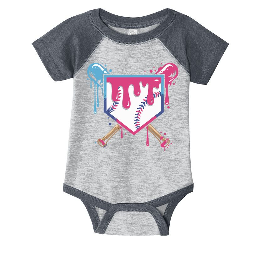 Baseball Drip FIce Cream Drip Baseball Infant Baby Jersey Bodysuit