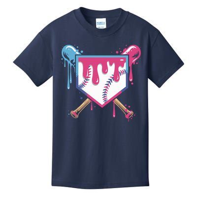Baseball Drip FIce Cream Drip Baseball Kids T-Shirt