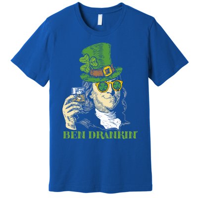 Ben Drankin Funny Green Shamrock Political St Patricks Day Gift Premium T-Shirt