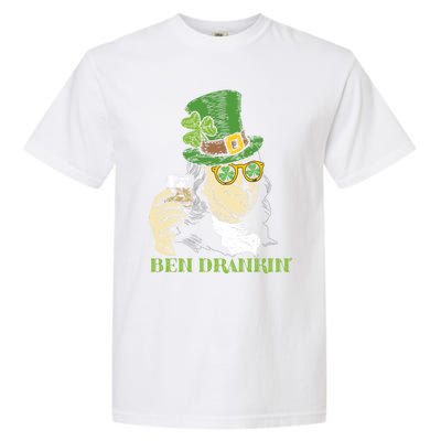 Ben Drankin Funny Green Shamrock Political St Patricks Day Gift Garment-Dyed Heavyweight T-Shirt