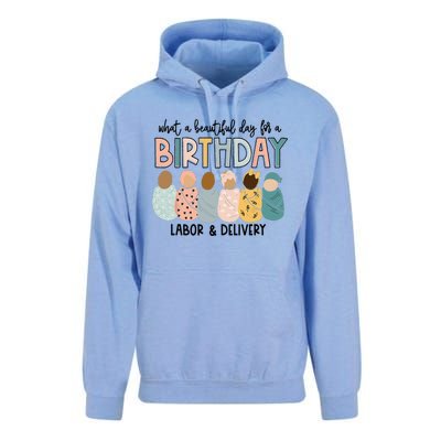 Beautiful Day for A Birthday Labor and Delivery Nurse Unisex Surf Hoodie