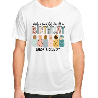 Beautiful Day for A Birthday Labor and Delivery Nurse Adult ChromaSoft Performance T-Shirt