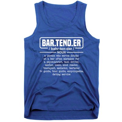 Bartender Definition For Bartender Gift Tank Top