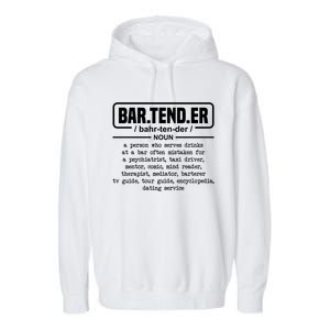 Bartender Definition For Bartender Gift Garment-Dyed Fleece Hoodie