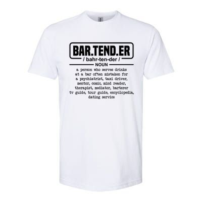 Bartender Definition For Bartender Gift Softstyle CVC T-Shirt