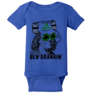 Ben Drankin Funny Green Shamrock Political St Patricks Day Gift Baby Bodysuit