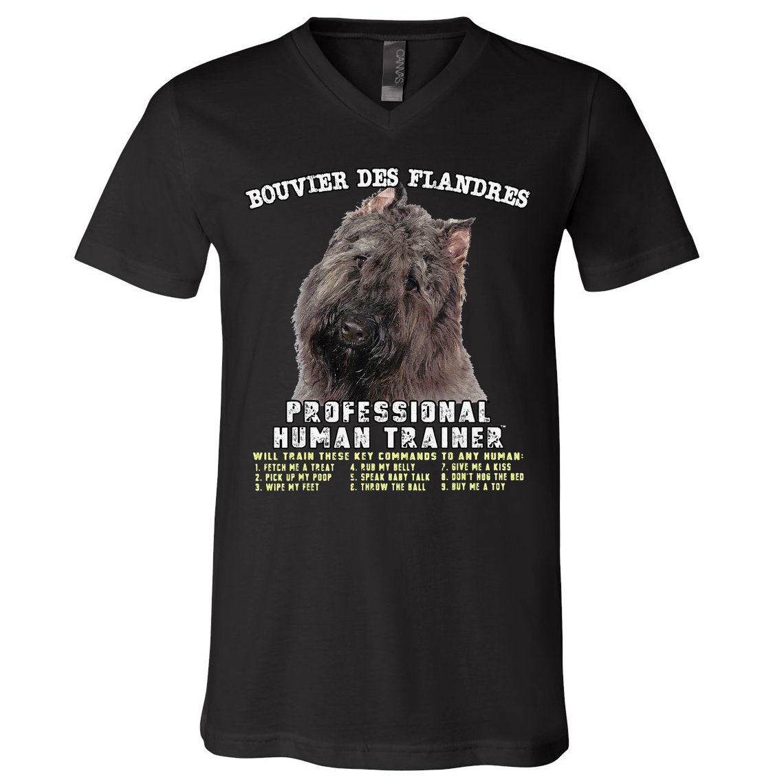 Bouvier Des Flandres Professional Human Trainer Cute Dog V-Neck T-Shirt