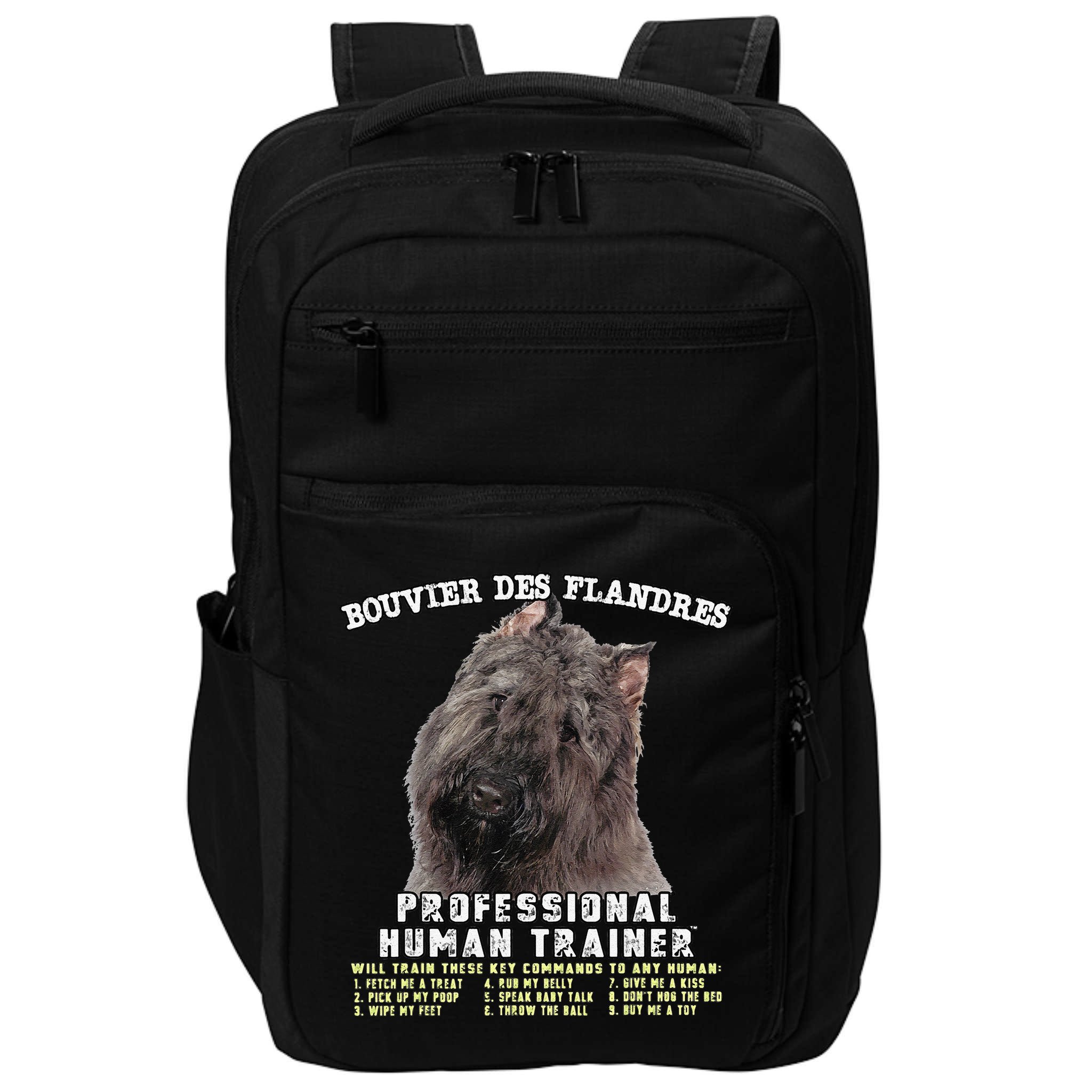 Bouvier Des Flandres Professional Human Trainer Cute Dog Impact Tech Backpack