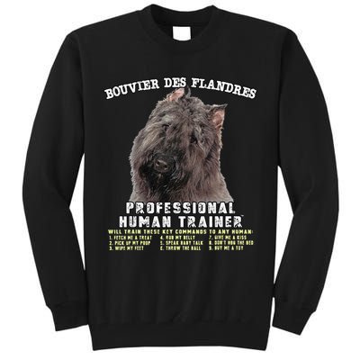 Bouvier Des Flandres Professional Human Trainer Cute Dog Tall Sweatshirt