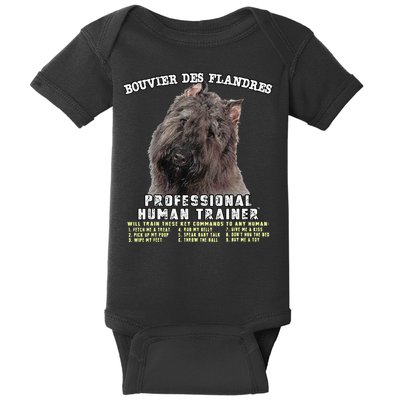 Bouvier Des Flandres Professional Human Trainer Cute Dog Baby Bodysuit