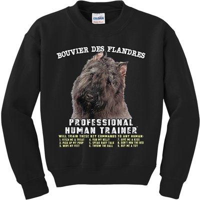 Bouvier Des Flandres Professional Human Trainer Cute Dog Kids Sweatshirt